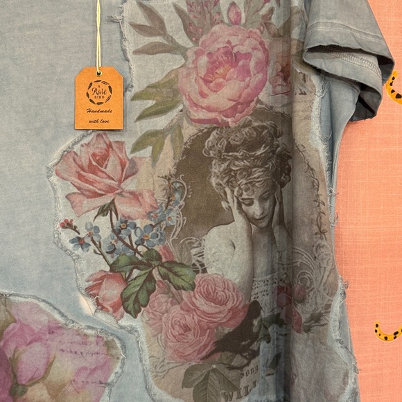 NWT A Rare Bird Butterfly Garden T Shirt Dress - Picture 8 of 13